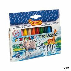 Tjocka färgpennor Jovi JOVICOLOR TRIWAX Multicolour (12 antal)