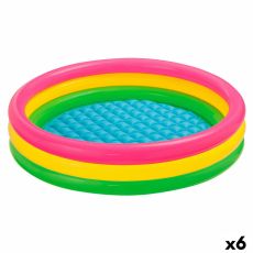 Uppblåsbar plaskpool för barn Intex Sunset Ringar 131 L 114 x 25 x 114 cm (6 antal)
