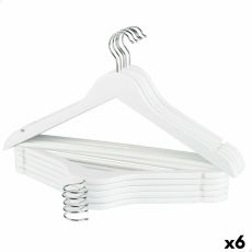 Klädhängarset Max Home Vit Trä Stål 44,5 x 23 x 1 cm 10 Delar (6 antal)