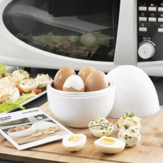 Äggkokare för Mikrovågsugn med Receptbok Boilegg InnovaGoods