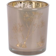 Ljuskopp Beige Vit Grå Glas 9x10 cm