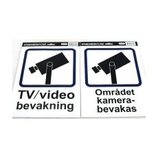 Skylt TV/Videobevakning PVC 30x40 cm