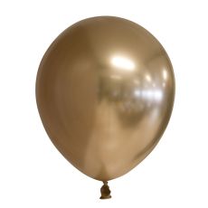 Ballong Blank Guld Spegelballong 6-pack 30 cm Latex