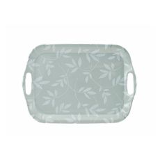 Bricka Blad Grå 21x15 cm