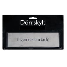 Skylt Ingen Reklam självhäftande
