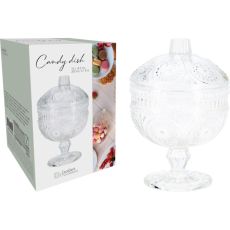 Skål på fot med lock Glas 15 cm