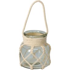 Ljushållare Lykta Glas Rep 12 cm