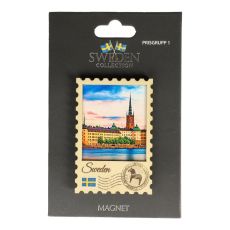 Souvenir Magnet Frimärke Stockholms slott
