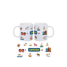 Mugg Sverige Sweden Souvenir Keramik 10 cm