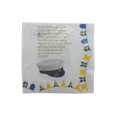 Servett Student med Studentsång 20-pack 33x33cm