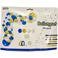 Ballonger Set Gul/blå/vit 52 stycken