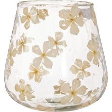 Ljushållare Blommor Beige 15 cm