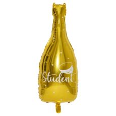 Ballong Student Flaska Guld Folie