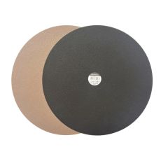 Underlägg Runt Läderlook Brun/Svart 4-pack