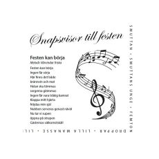 Servett med svenska Snapsvisor 20-pack