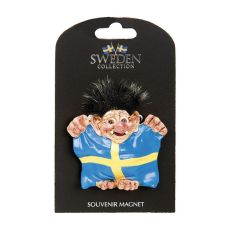 Magnet Souvenir Troll med flagga