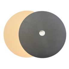 Underlägg Runt Läderlook Beige/Svart 4-pack