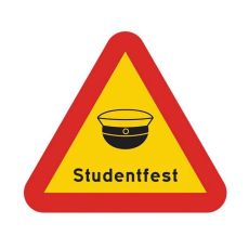 Skylt Student Fest 40 cm