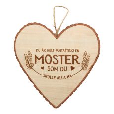 Hjärta Trä Moster wooden heart