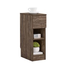 Sängbord med låda för resårsäng soffbord, sidobord, smalt telefonbord, nattduksbord, träbehå ca 20 x 60 x 35 cm FBT11-SN