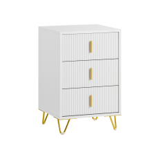 Nattduksbord med 3 lådor Soffbord Sidobord Sängbord FBT115-L-W