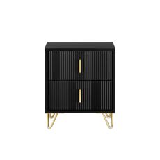 Nattduksbord med 2 lådor Soffbord Sidobord Sängbord FBT115-SCH