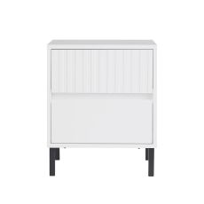 Nattduksbord med 2 lådor Soffbord Sidobord Sängbord FBT157-W