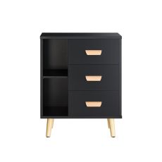 Nattduksbord med 3 lådor Soffbord Sidobord Sängbord FBT95-SCH