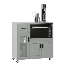 Kökshylla Mikrovågsskåp Köksskåp med hjul Sideboard FSB78-HG