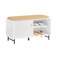 Bänk med förvaring Skoskåp Skobänk med dyna Sittbänk FSR116-W