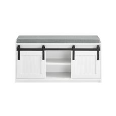 Pre-sale Bänk med förvaring Skoskåp Skobänk med dyna Sittbänk FSR133-K-W