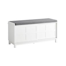 Sittbänk med 2 dörrar, skobänk med dyna, FSR86-W