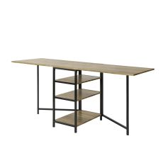 Matbord med hyllor Köksbord Längd 180 cm Bredd 60 cm Höjd 77 cm, FWT62-N