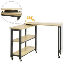 Svängbart soffbord Klaffbord Satsbord på hjul Si ...