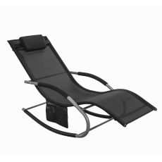 Gungstol,Loungestol,Utemöbler,svart,Testad för 150 kg,OGS28-SCH