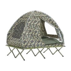 Campingtält 2 manna Campingsäng med tält Tältsäng med sovsäck luftmadrass och tillbehör kamouflagefärg OGS32-L-TN