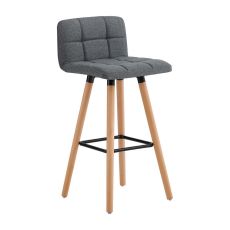2 x barstolar, Barstol med fotstöd, Testad för 90 kg, grå, FST50-DGx2