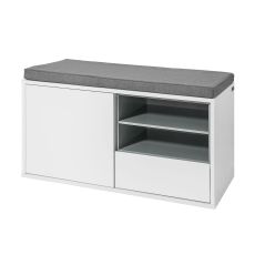 Skobänk med dyna, Bänk med skoförvaring under sitsen FSR37-W