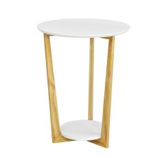 Soffbord Hörnbord Sidobord med hyllor FBT52-WN