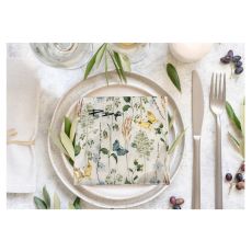 Servetter Fjärilar & Växter 33x33 cm 20-pack