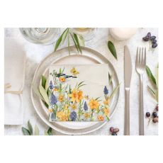 Servetter Vårblommor 33x33 cm 20-pack
