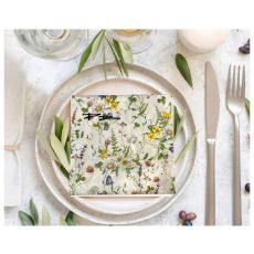Servetter Ängsblommor 33x33cm 20-pack
