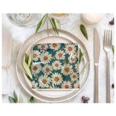 Servetter Blå prästkrage 33x33cm 20-pack