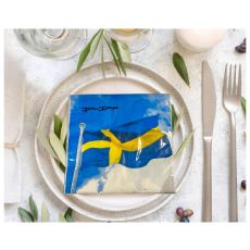 Servett Svensk Flaggstång 33x33cm