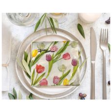 Servetter Tulpaner 33x33 cm 20-pack