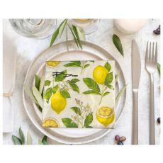 Servetter Citroner 33x33cm 20-pack