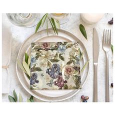 Servetter Blomsterfjäril 33x33cm 20-pack