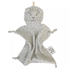 Snuttefilt med namn - Lejon ekologisk bomull