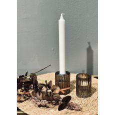 Ljuskopp Vändbar Glas Brun 5x8 cm