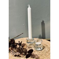 Ljuskopp Vändbar Glas Grå 5x6 cm